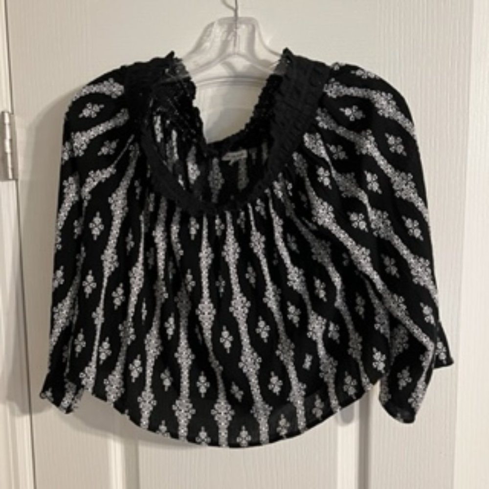 En Creme Women's Top Shirt Small Black And White